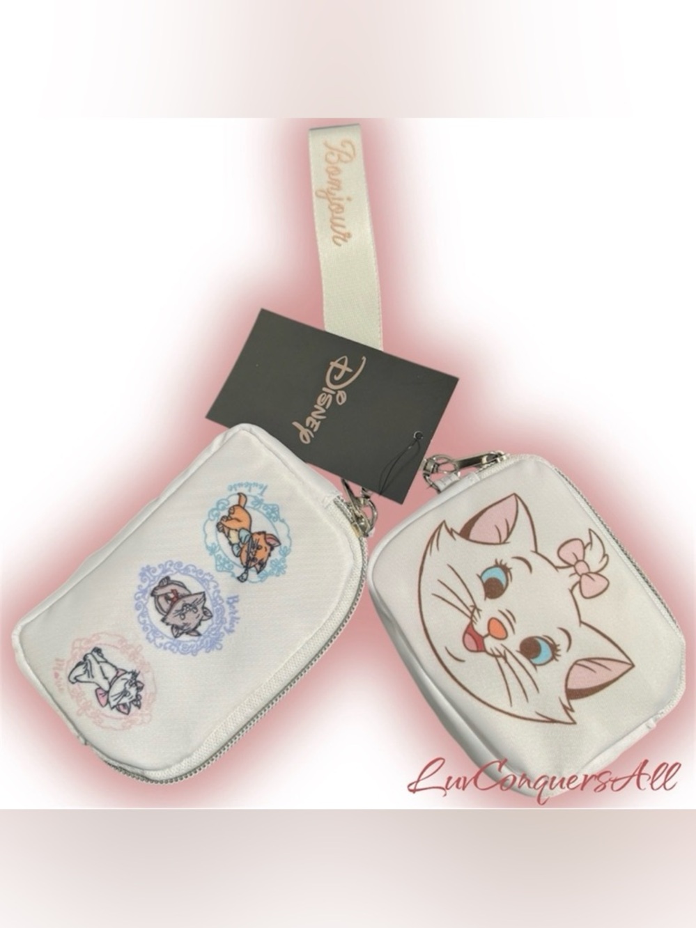 Disney The Aristocats Marie & Kittens Coin Purse Wristlet Set